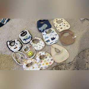 Neutral & Blue Baby Bib Set - Multipack Kids Accessories